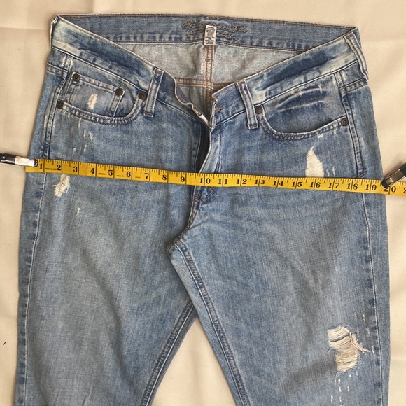 Abercrombie Blue Distressed Skinny Jeans - Picture 12 of 14